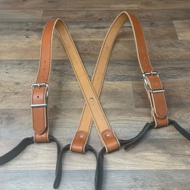 Custom Leather Suspenders — X-Back